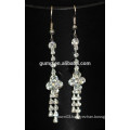 fashion crystal long drop earring